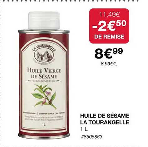 huile de sésame la tourangelle