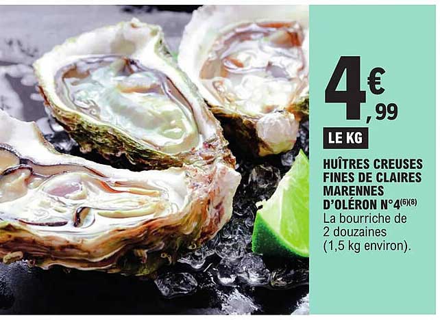 huîtres creusés fines de claires marennes d'oléron n°4