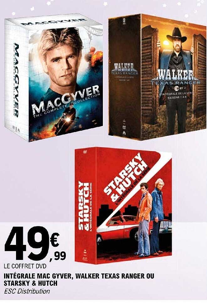 intégrale  mac gyver, walker texas ranger ou starsky & hutch