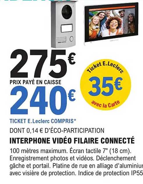 interphone vidéo filaire connecté