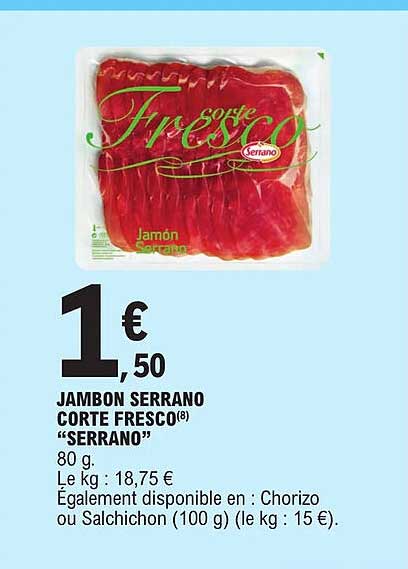 jambon serrano corte fresco "serrano"