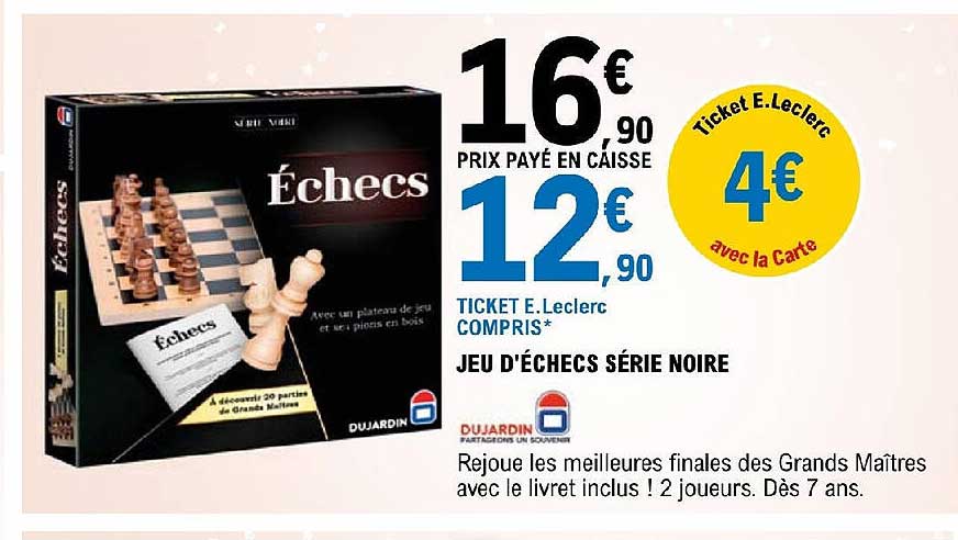 jeu d'échecs série noire dujardin