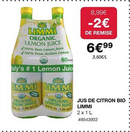 Jus De Citron Bio Limmi