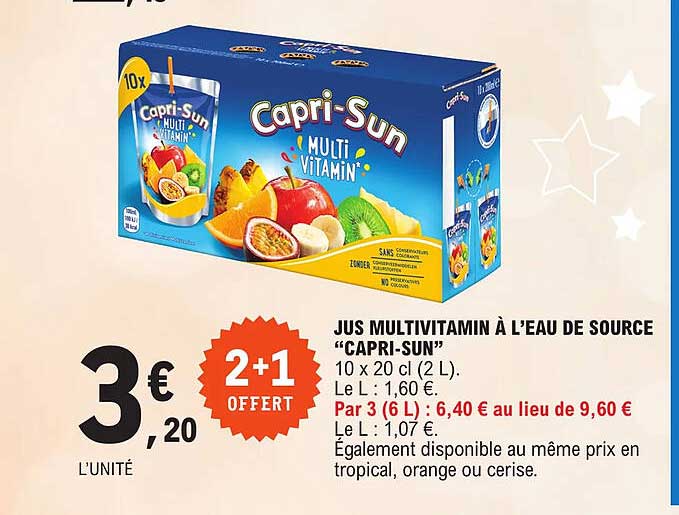 jus multivitamin à l'eau de source "capri-sun"