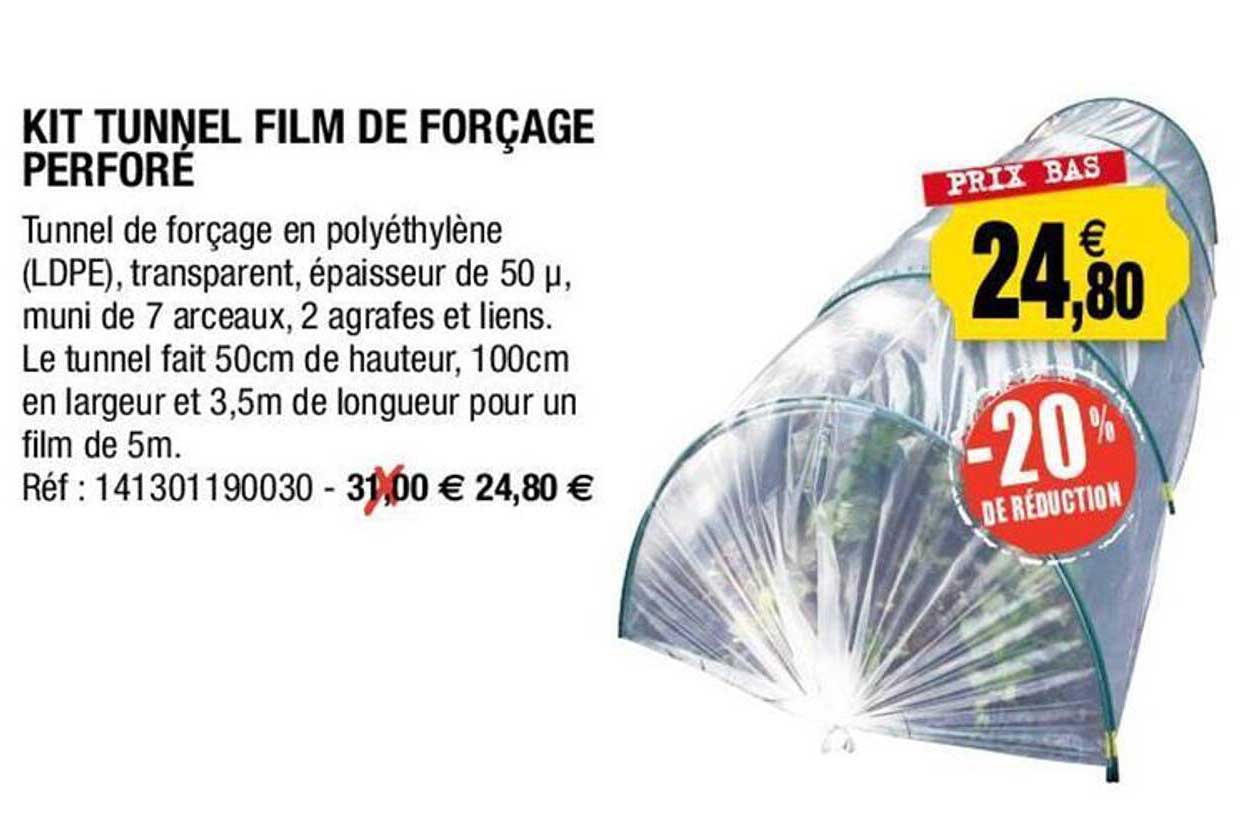 kit tunnel film de forçage perforé