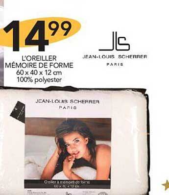 l'oreiller mémoire de forme jean-louis scherrerr paris