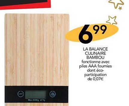 la balance culinaire bambou