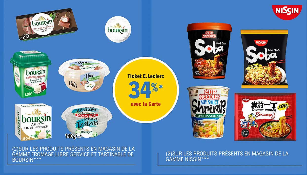 La Gamme Fromage Libre Service Et Tartinable De Boursin, La Gamme Nissin