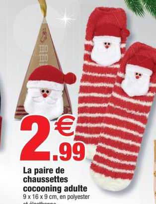 la paire de chaussettes cocooning adulte