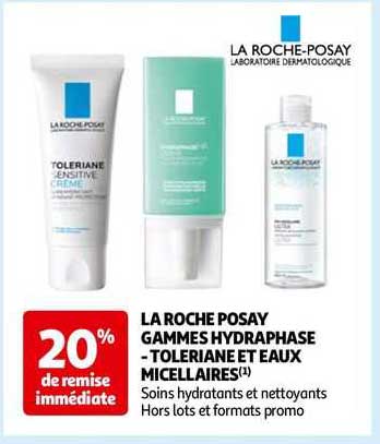 la roche posay gammes hdyraphase - toleriane et eaux micellaires