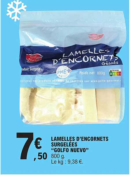 lamelles d'encornets surgelées "golfo nuevo"