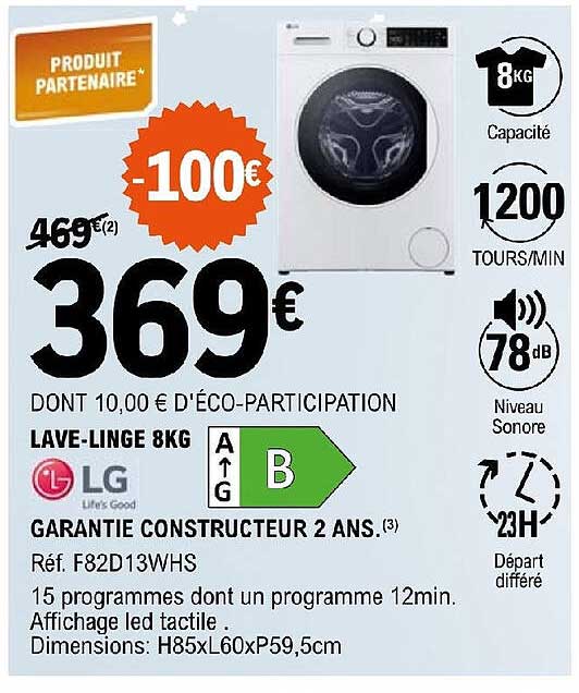 lave-linge 8 kg lg