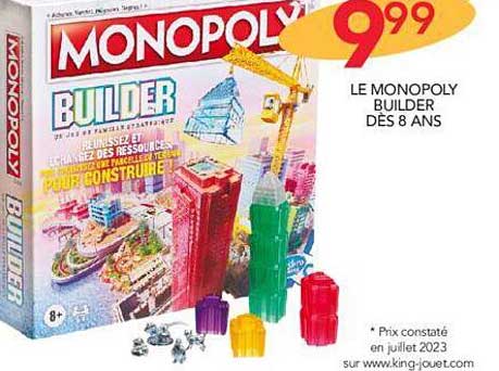 Le Monopoly Builder Dès 8 Ans