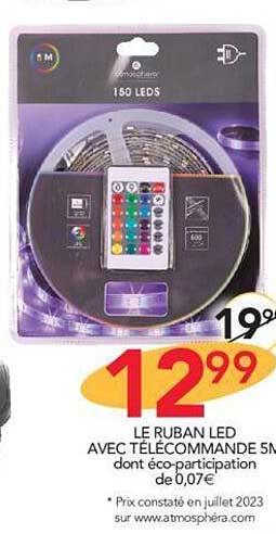Le Ruban Led Avec Télécommande 5 M