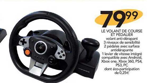 le volant de course et pédalier