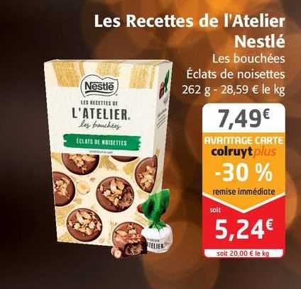 les recettes de l'atelier nestlé
