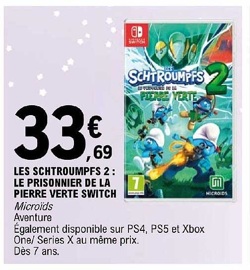 les schtroumpfs 2 : le prisonnier de la pierre verte switch