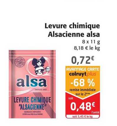 levure chimique alsacienne alsa
