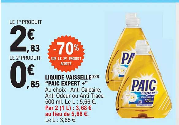 Liquide Vaisselle "paic Expert+"