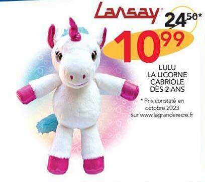 lulu la licorne cabriole dès 2 ans lansay