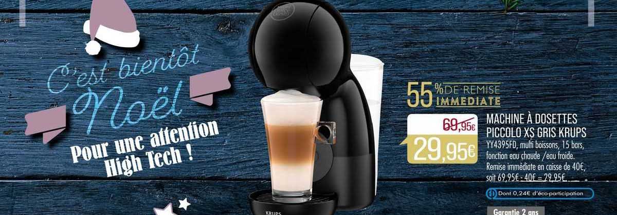 Machine à Dosettes Piccolo Xs Gris Krups 50% De Remise Immédiate