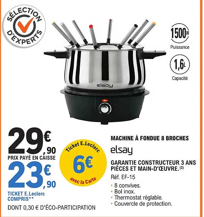 Machine à Fondue 8 Broches Elsay