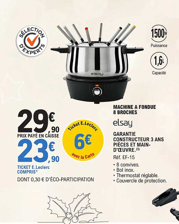 machine à fondue 8 broches elsay