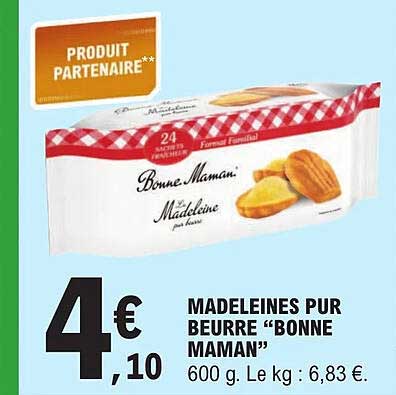 madeleines pour beurre "bonne maman"