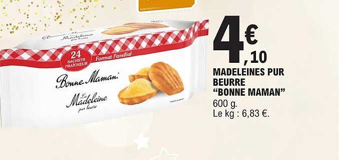 madeleines pur beurre "bonne maman"