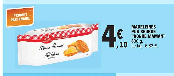 madeleines pur beurre "bonne maman"