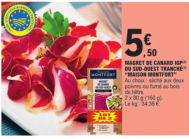 magret de canard igp du sud-ouest tranché "maison montfort"