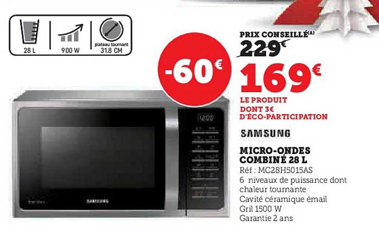 micro-ondes combiné 28 l samsung