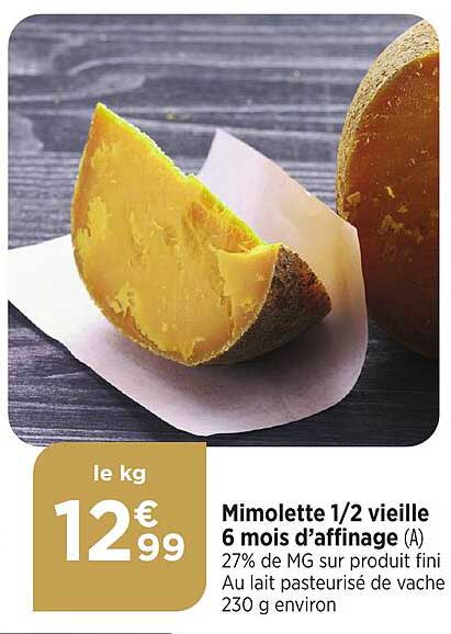 mimolette 1/2 vieille 6 mois d'affinage
