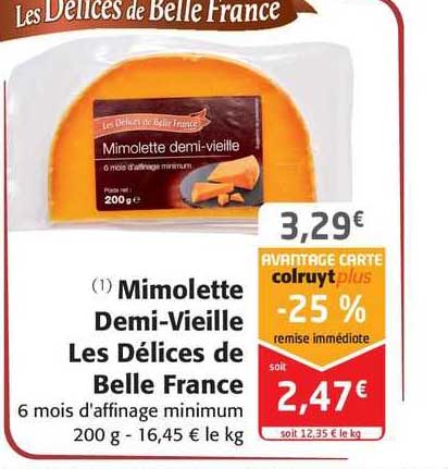 Mimolette Demi-vieille Les Délices De Belle France