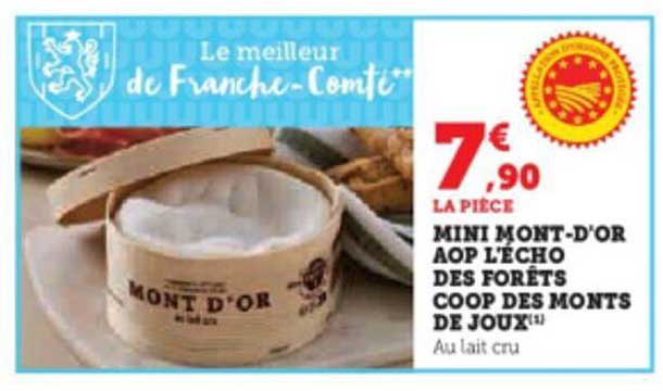 mini mont-d'or aop l'écho des forêts coop des monts de joux