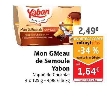 mon gâteau de semoule yabon