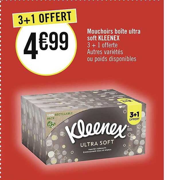 Mouchoirs Boîte Ultra Soft Kleenex