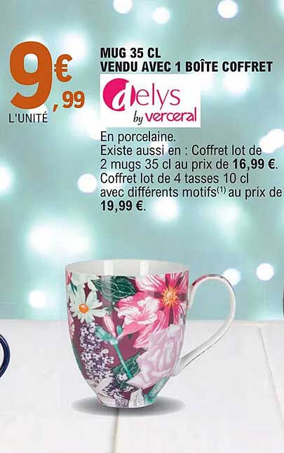 mug 35 cl vendu avec 1 boîte coffret delys by verceral