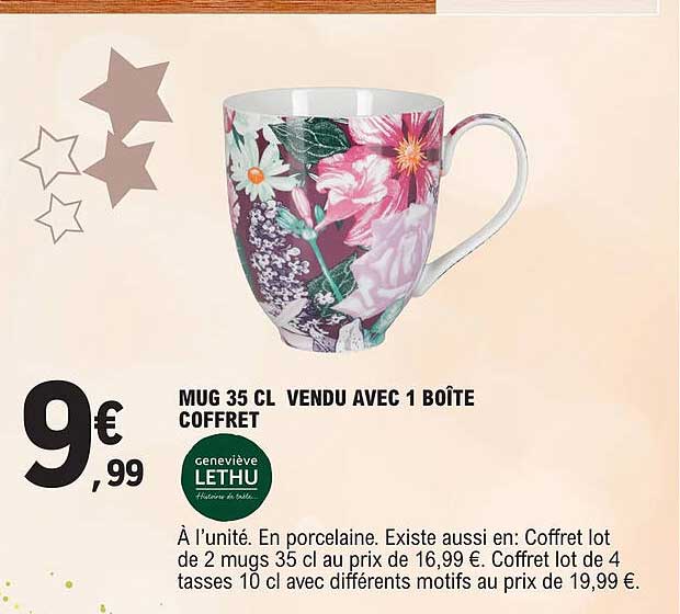 mug 35 cl vendu avec 1 boîte coffret