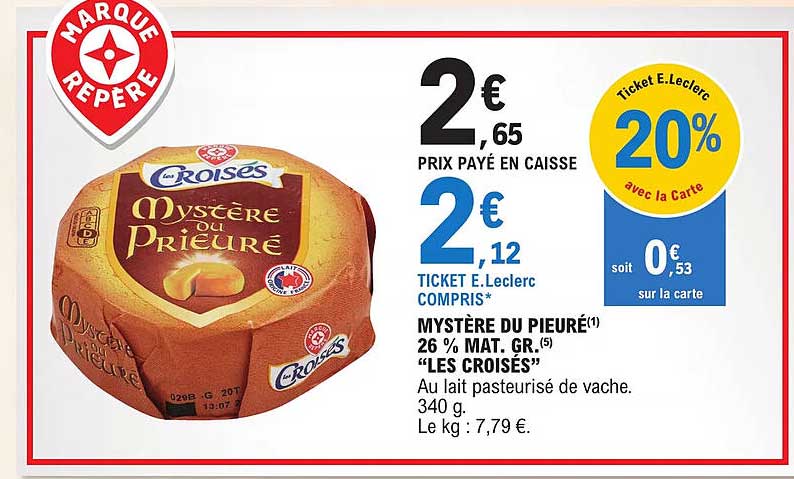 mystère du pieuré 26% mat.gr. "les croisés"