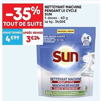 nettoyant machine pendant le cycle sun