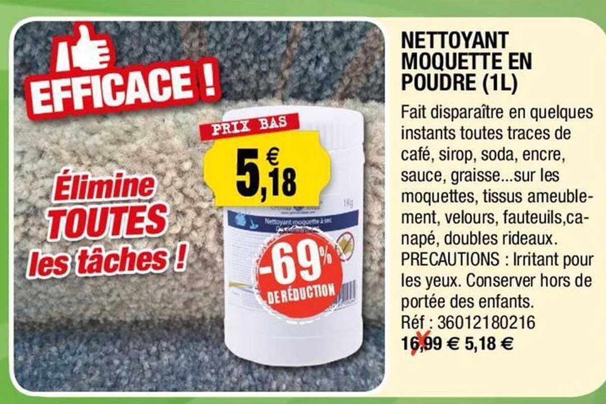 nettoyant moquette en poudre