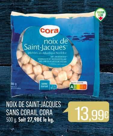noix de saint-jacques sans corail cora