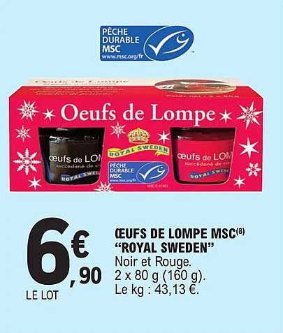œufs de lompe msc "royal sweden"