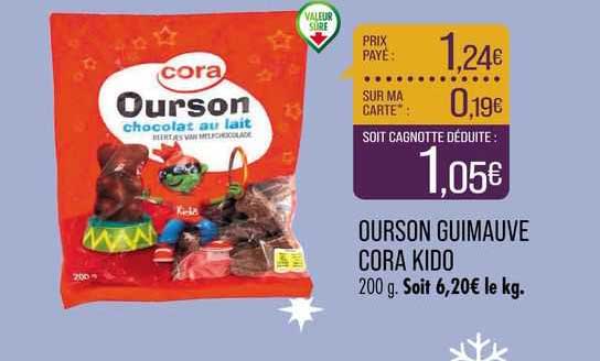 Ourson Guimauve Cora Kido