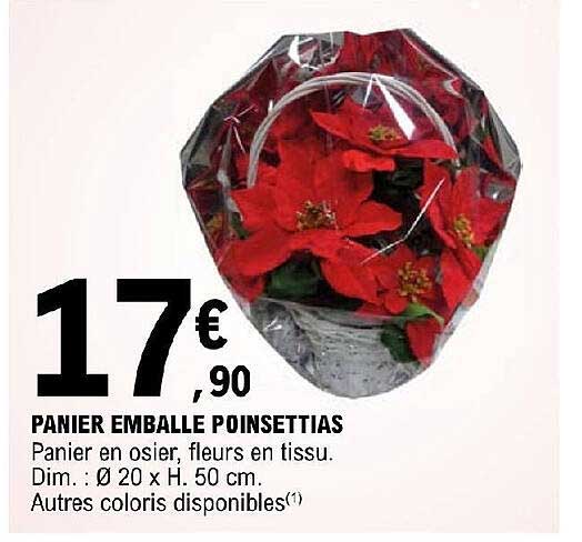 panier emballe poinsettias