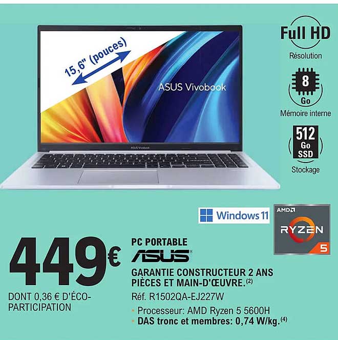 Pc Portable 15,6" Asus