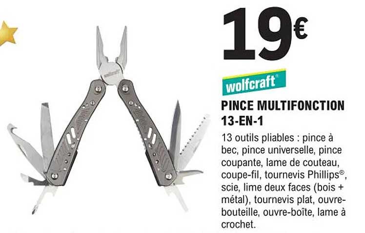 pince multifonctiion 13-en-1 wolfcraft