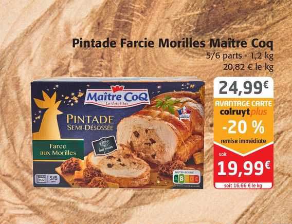 pintade farcie morilles maître coq
