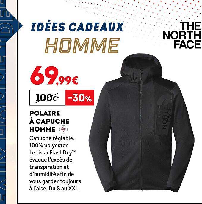 polaire à capuche homme the north face
